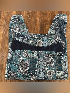 Lucky Brand Lucky Lotus Patchwork Capri Yoga Leggings Small